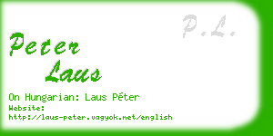 peter laus business card